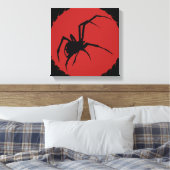 Black Widow Spider Canvas Afdruk (Insitu (Slaapkamer))