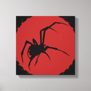 Black Widow Spider Canvas Afdruk