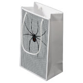 Black Widow Spider Gift Bag Klein Cadeauzakje (Achterkant Gekanteld)