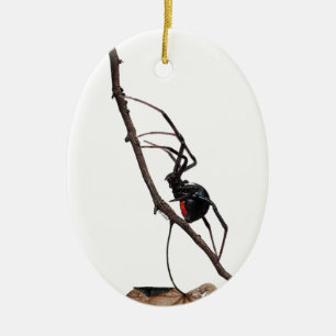Black Widow Spider, Gothic, Natuur, Arachanofobie Keramisch Ornament