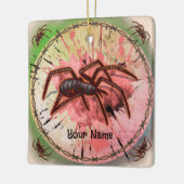 Black Widow Spider Keramisch Ornament (Links)