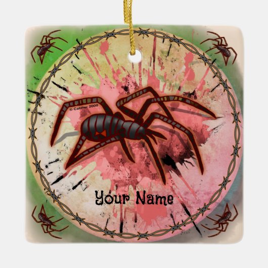 Black Widow Spider Keramisch Ornament (Voorkant)