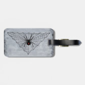 Black Widow Spider Red Hourglass Mark op het web Bagagelabel (Achterkant horizontaal)