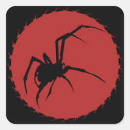 Black Widow Spider Vierkante Sticker