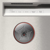 Black Widow Spider Web Halloween Fridge Magnet Magneet (Insitu (Vaatwasser))