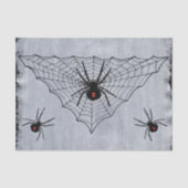 Black Widow Spider Web Halloween Gothic Tissuepapier (Voorkant)