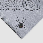 Black Widow Spider Web Halloween Gothic Tissuepapier (Detail)