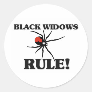 BLACK WIDOWS Rule! Ronde Sticker
