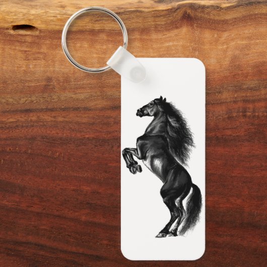 Black Wild Horse Sleutelhanger (Voorkant)