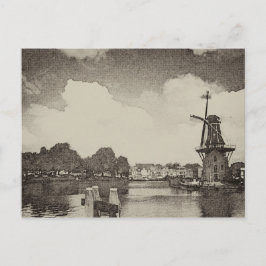 Black Windmill, Haarlem, Nederland Briefkaart