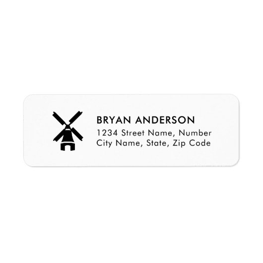 Black Windmill Return Label (Voorkant)