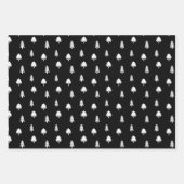 Black Winter Holiday Inpakpapier Vel (Voorkant 2)