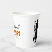 Black Witch Silhouette - "Wicked Vibes Only" - Papieren Bekers (Rechts)