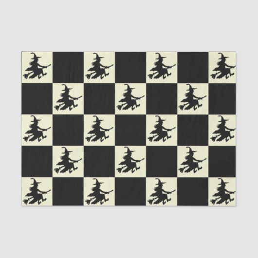 Black Witches Checkered Tissuepapier (Voorkant)