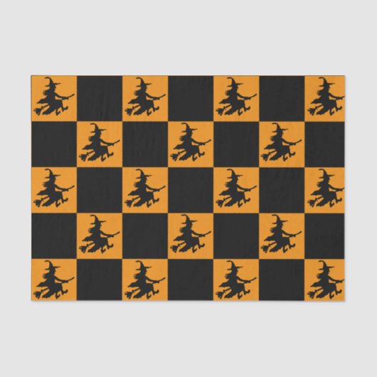 Black Witches Checkered Tissuepapier (Voorkant)