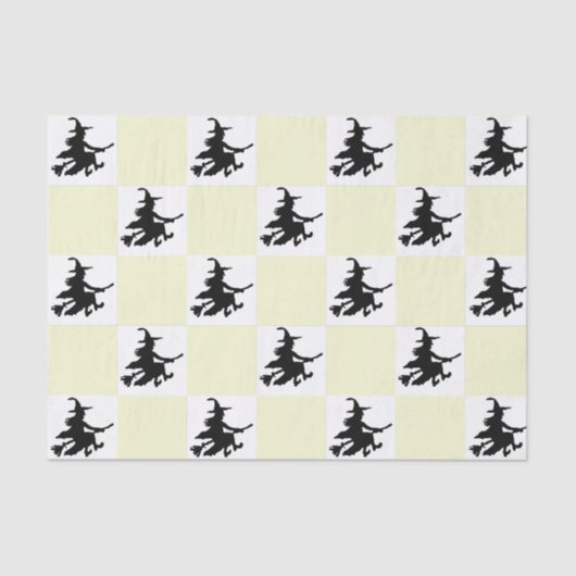 Black Witches Checkered Tissuepapier (Voorkant)