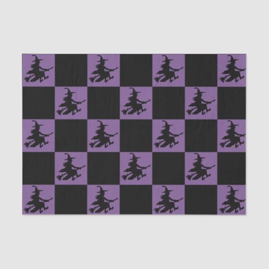 Black Witches Checkered Tissuepapier (Voorkant)