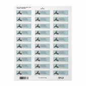 Black Witch's Pet met Flowers Return Address Etiket (Full Sheet)