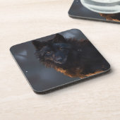 Black Wolf Bier Onderzetter (Linkerzijde)