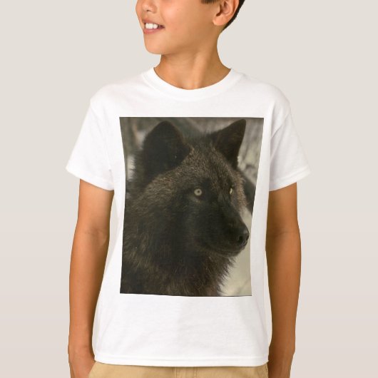 Black Wolf Dog T-shirt (Voorkant)
