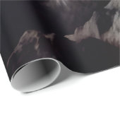 Black Wolf Howling Cadeaupapier (Rol Hoek)