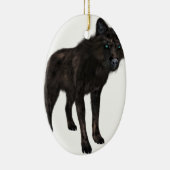 Black Wolf Keramisch Ornament (Rechts)