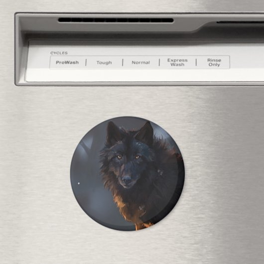 Black Wolf Magneet (Insitu (Vaatwasser))