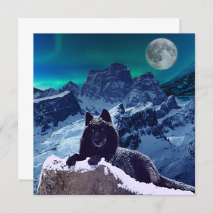 Black Wolf Moon   Gothische platte Kaart