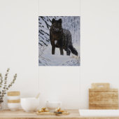 Black Wolf Poster (Keuken)