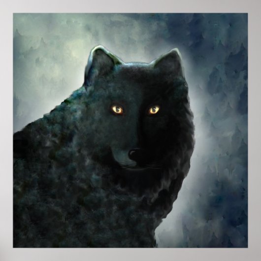Black Wolf Poster (Voorkant)