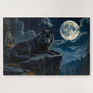 Black Wolf Puzzle Legpuzzel