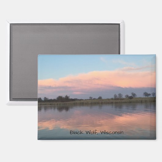 Black Wolf Sunset 2025 Magnet (Recto/Verso)