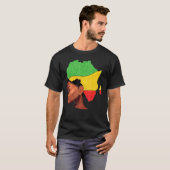 Black Woman Africa Map Afrika Flag Melanin Black H T-shirt (Voorkant volledig)