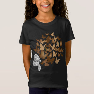 Black Woman Afro Butterfly Cool Black History Mont T-shirt