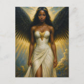 Black Woman Angel With Grecian Aesthetic Briefkaart (Voorkant)