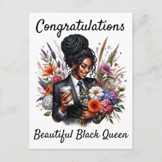 Black woman birthday card feestdagenkaart