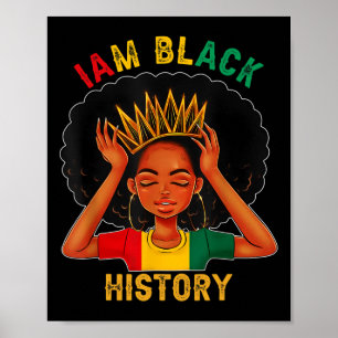 Black Woman Black History Maand opgeleid zwart Poster