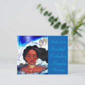 Black Woman Briefkaart (Staand voorkant)