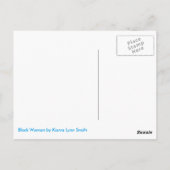 Black Woman Briefkaart (Achterkant)