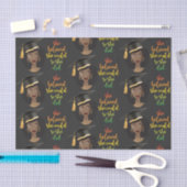 Black Woman Graduation Cap, ze dacht dat ze het ko Tissuepapier (Craft)