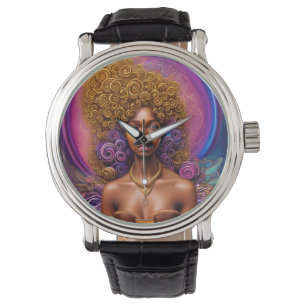 Black Woman Melanin Queen Brown Skin Sista Women Horloge