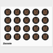 Black Woman Nurse Melanin Afro-Amerikaanse geschie Ronde Sticker (Vel)