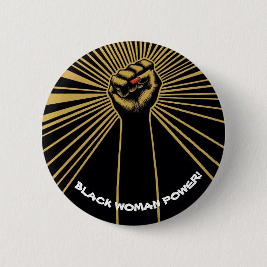 Black Woman Power! Ronde Button 5,7 Cm (Voorkant)