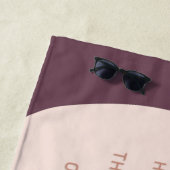 Black Woman Scripting Heart Christelijk Plum Strandlaken (In situ)