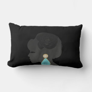 Black Woman Silhouette Dark Glamour Kussen