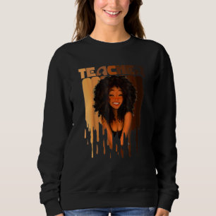 Black Woman Teacher Afro Melanin Black History Mon Trui