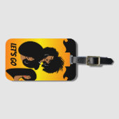 Black Woman Travel Label Bagagelabel (Voorkant (horizontaal))