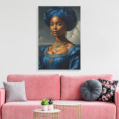 Black Woman uit de jaren 1800 Canvas Afdruk (Insitu (Woonkamer))