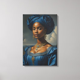  Black Woman uit de jaren 1800 Canvas Afdruk