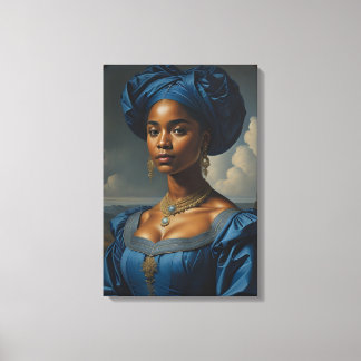 Black Woman uit de jaren 1800 Canvas Afdruk